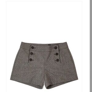 NWT Express Women’s Grey Tweed Button Up Shorts Size 8